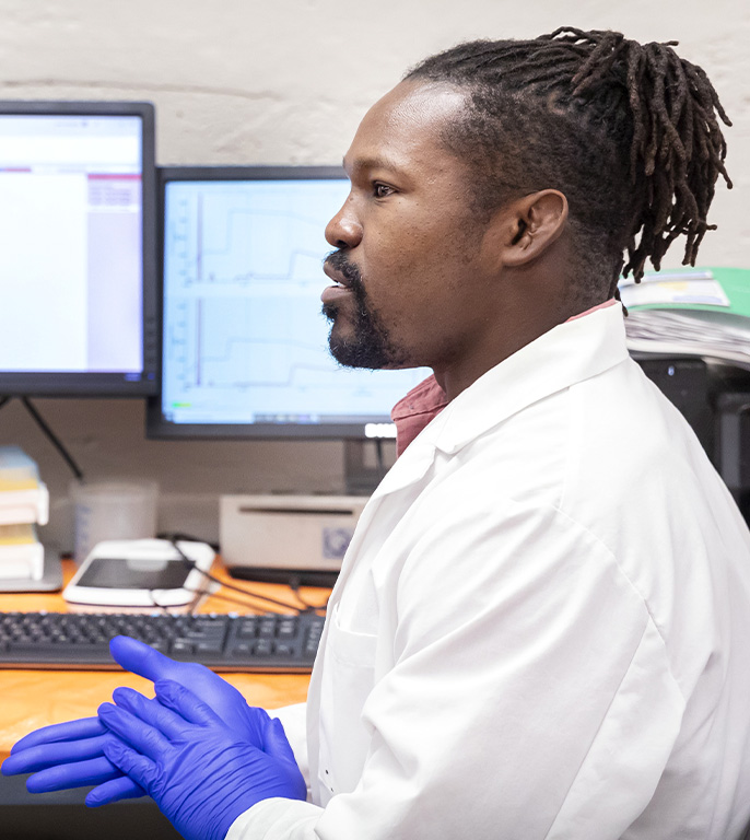 James Stampley in lab