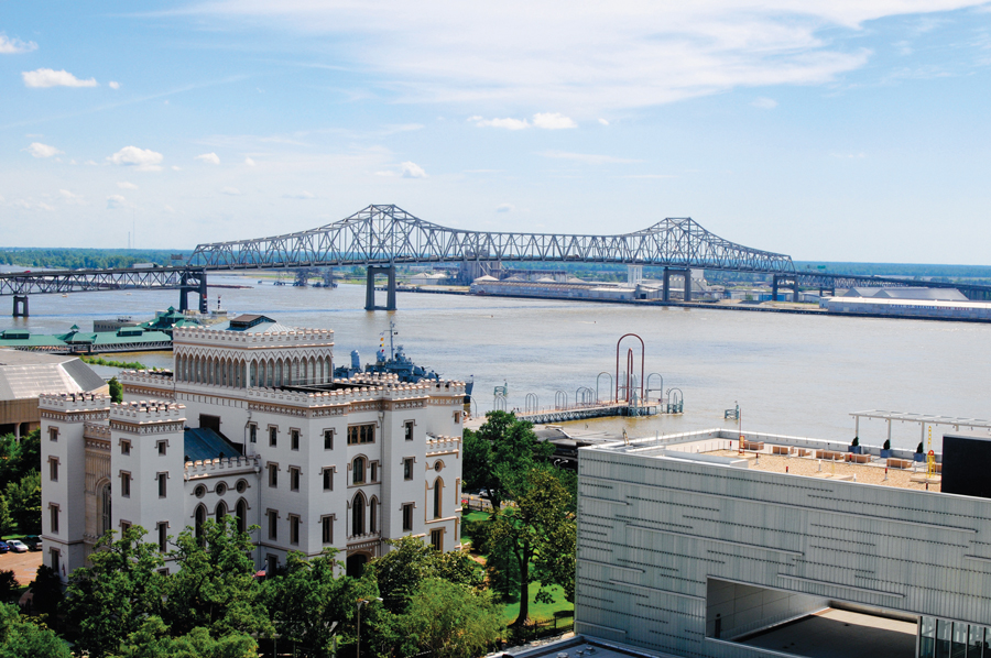 Downtown Baton Rouge - aerial view