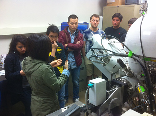 students in lab