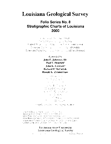 Stratigraphic Charts of Louisiana Stratigraphic Charts of Louisiana