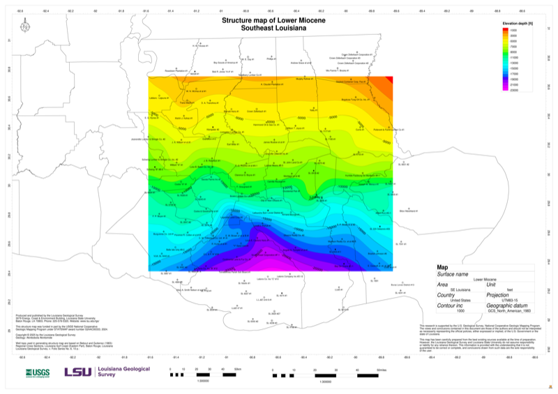 Lower Miocene Structure Map
