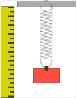 photo: Hooke's Law and spring constant w/different springs and weights