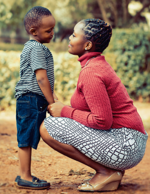 Photo of mother and son